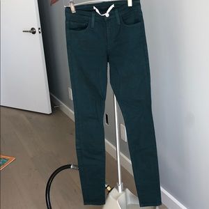 Joe’s jeans. Skinny leg. Teal color. Size 24